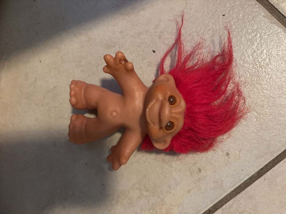 Vintage 1986 DAM Troll Doll with Red Hair